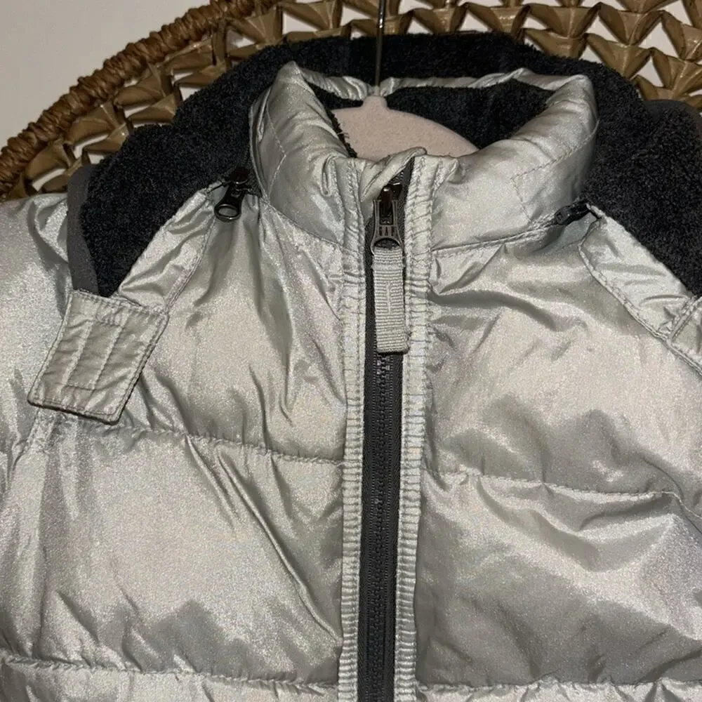 BabyGap boys gray hooded puffer jacket size 18-24 months
